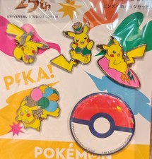 USJ 25th Anniversary Pokemon Pikachu Pin Badge  Can Badge Set