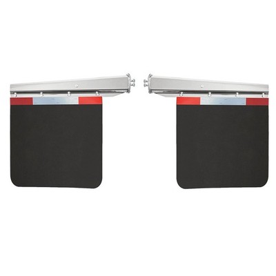 Semi Truck 1-1/8'' Stainless Steel Straight Mud Flap Hanger with 24''x24'' Mudflap