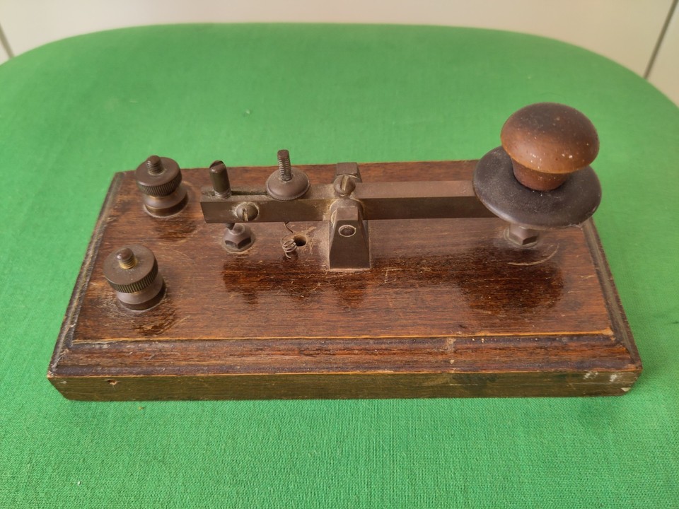 morse code machine telegraph tapping code wooden vintage British | eBay UK