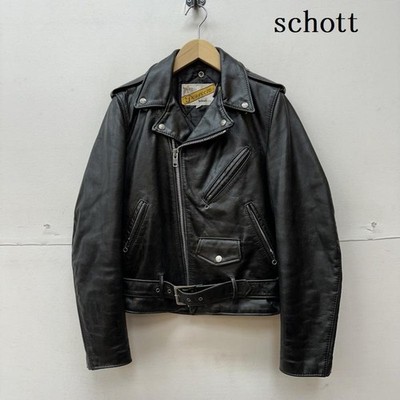 Schott 80er 90er USA PERFECTO 618 Biker Tag Double Riders Lederjacke Herren 34