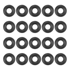 20pcs Nitrile Rubber O Ring 0.2" OD 0.08" ID 0.06" Width NBR O-ring, Black