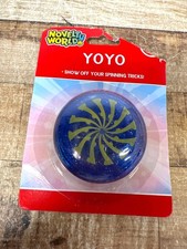 Novelty World Blue Yellow Swirl Yo-Yo In Original Packaging
