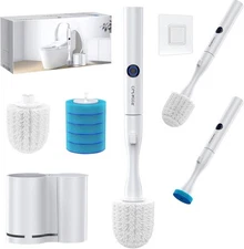 Automatic Toilet Bowl Brush Set,Multi-function w/ 5 Disposable Head–Rechargeable