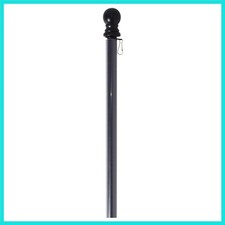57" Black Metal Flag Pole for House Flags