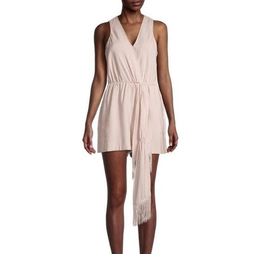 BCBGMAXAZRIA SURPLICE NECK SLEEVELESS FRINGE ROMPER NWT SIZE 0