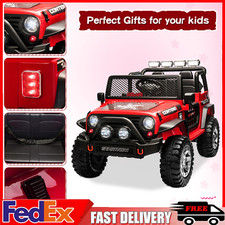 12V Electric Kids Ride On Car 2 Seater Jeep Truck Toy Bluetooth w/Remote Control