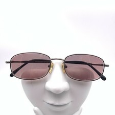 Vintage Rochester Matte Pewter Metal Oval Sunglasses Korea FRAMES ONLY