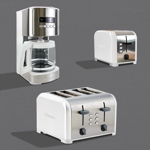 Stainless Steel & White Kenmore 12-Cup Drip Coffee Machine with Reusable Filter - Picture 10 of 10