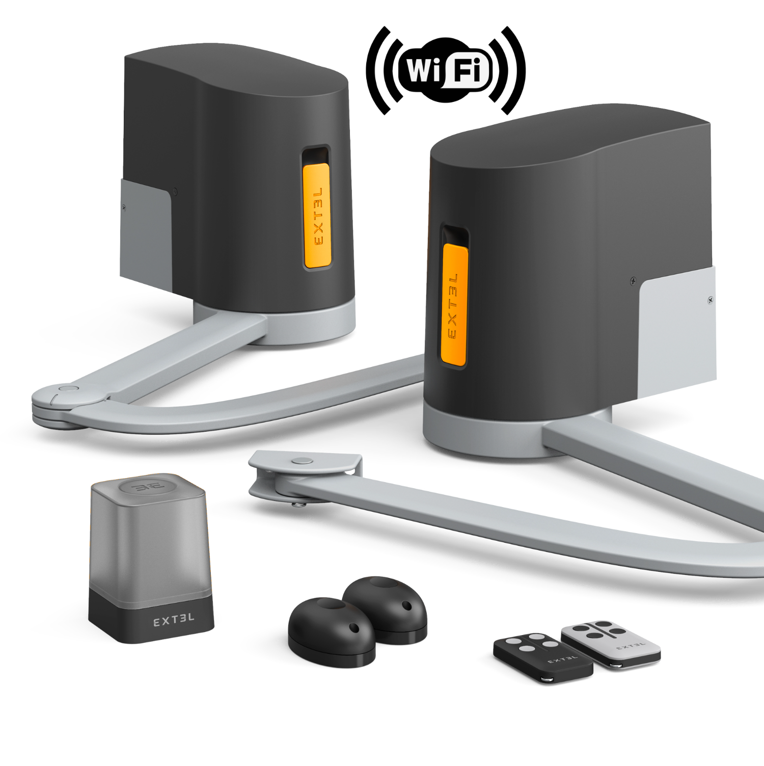 Kit Automazione Wi-Fi con Braccia Articolate Cancelli a Doppio Battente XB250 Ex