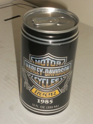 Rare Vintage 1985 Harley Davidson Motor Cycles Beer Flat Top Pull