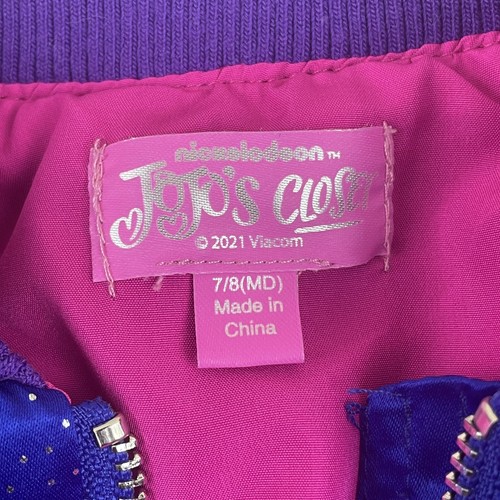 Nickelodeon Jojo's Closet Girls 7/8 Medium Blue Sequin Peplum Jacket Jojo Siwa - Picture 4 of 19
