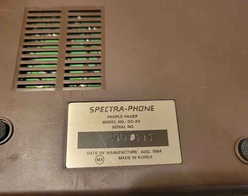 Vintage Spectra-Phone Telephone System People Pager Long Range Beeper GC20 - Zdjęcie 13 z 23