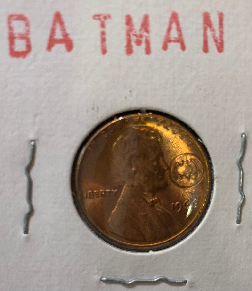 VINTAGE *RARE* 1966 BATMAN LINCOLN PENNY batman stamp UNCIRCULATED