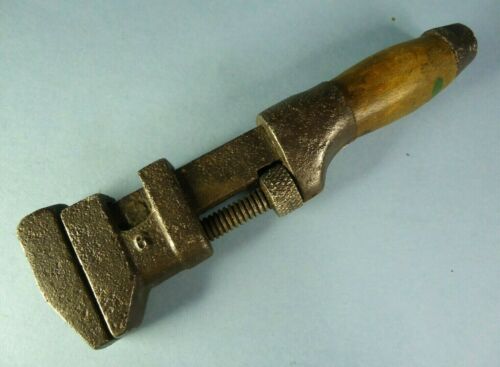 Small 6.2 inch Antique Adjustable Wrench/Hammer - Picture 2 of 4