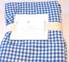 Pottery Barn Baby Sabrina Basket Diaper Caddie REPLACEMENT LINER Blue Gingham