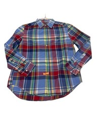 Boys POLO RALPH LAUREN Plaid Cotton Twill Shirt size M 10-12 