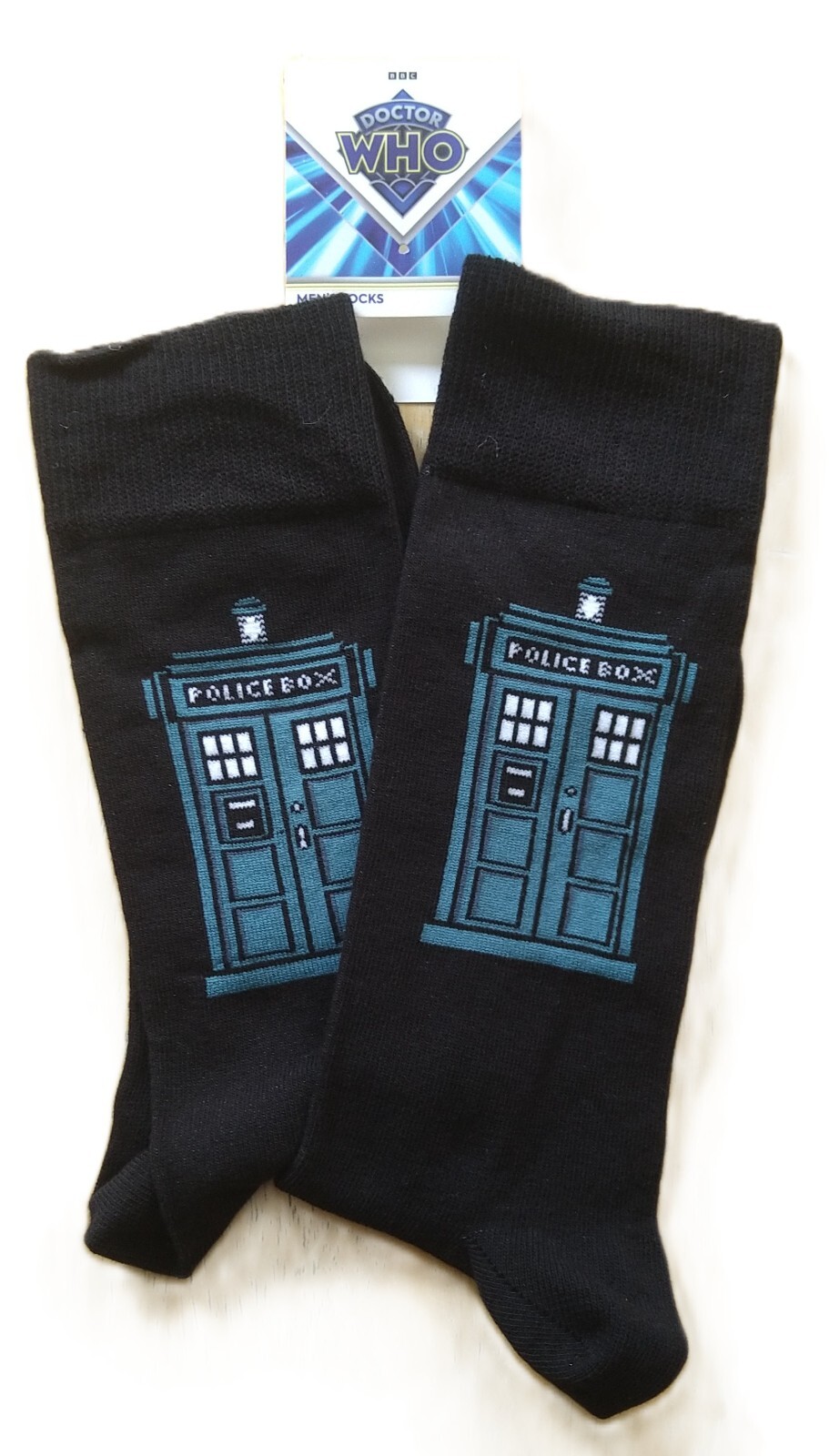 Dr Who Socks Tardis Official Merchandise Mens Socks Size 7-11 BBC
