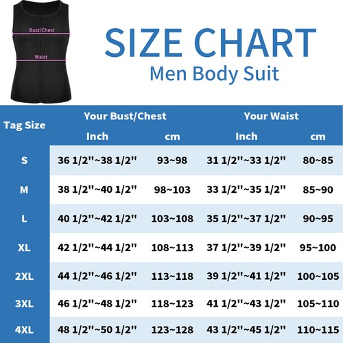 Sauna Sweat Suit Exercise Gym Men Shaper Suit Fitness Weight Loss Tank Tops - Picture 15 of 20