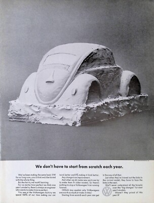 Print Ad 1969 Volkswagen Bug Clay Model Design Engineering Proud Apollo 11 LEM