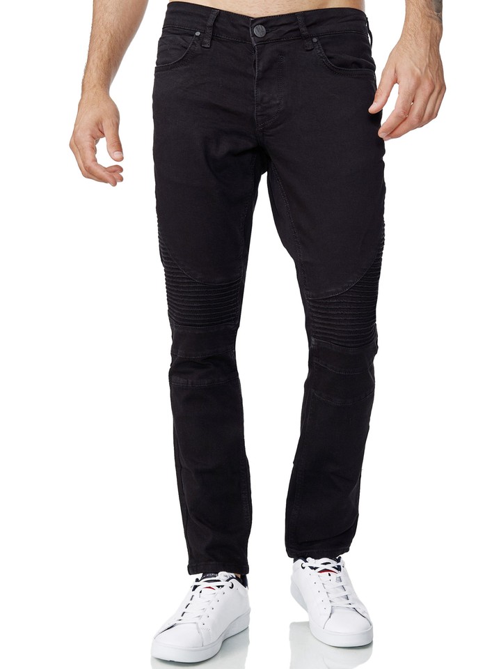 Jeans Tazzio Da Uomo - Aderenti, Elasticizzati, In Denim Nero, Comodi E