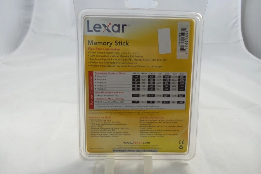 Lexar Media 128MB Memory Stick (MS128-460) - Image 2 of 2