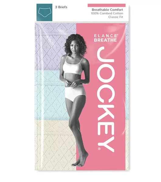 Paquete de 3 calzoncillos para mujer Jockey (VIOLET VEIL ASST) ropa interior clásica cómoda para respirar Foto 4 de 4