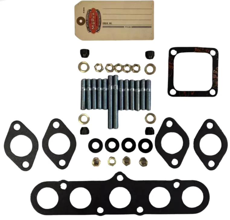 Kit de reconstrucción de herrajes de colector de 6 cilindros para Dodge Coronet 1949 con juntas Foto 2 de 4