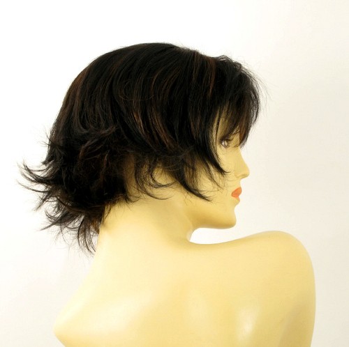 wig for women 100% natural hair black and copper intense ref OLIVIA 1b30 PERUK - Imagen 7 de 8