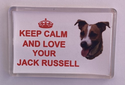 Jack Russell Dog Fridge Magnet Keep Calm And Love Your Jack Russell - GIFT IDEA - Picture 3 of 3