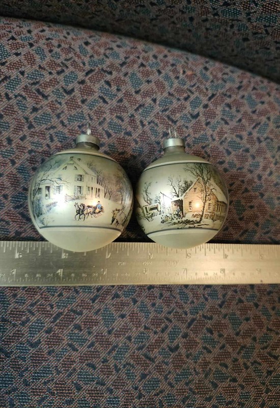 Hallmark original Christmas Ornaments - reproductions by Currier & Ives IN BOX