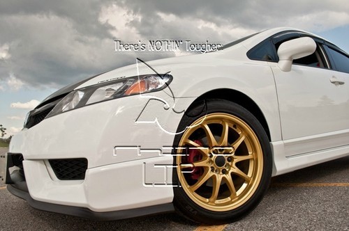 Honda Civic City Jazz EX JDM Sick-Speed Coupe Front Rubber Chin Spoiler Splitter - Picture 11 of 12