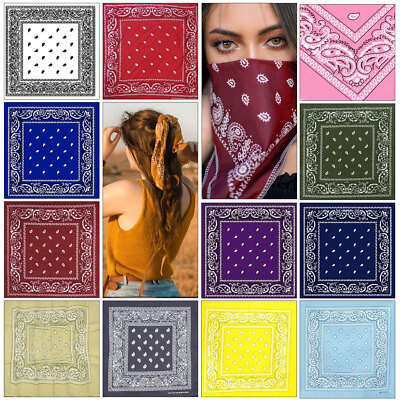 Funky Bandana Schals 100 % Baumwolle Druck Bandana Hals & Handgelenk Biker Gesichtsmasken
