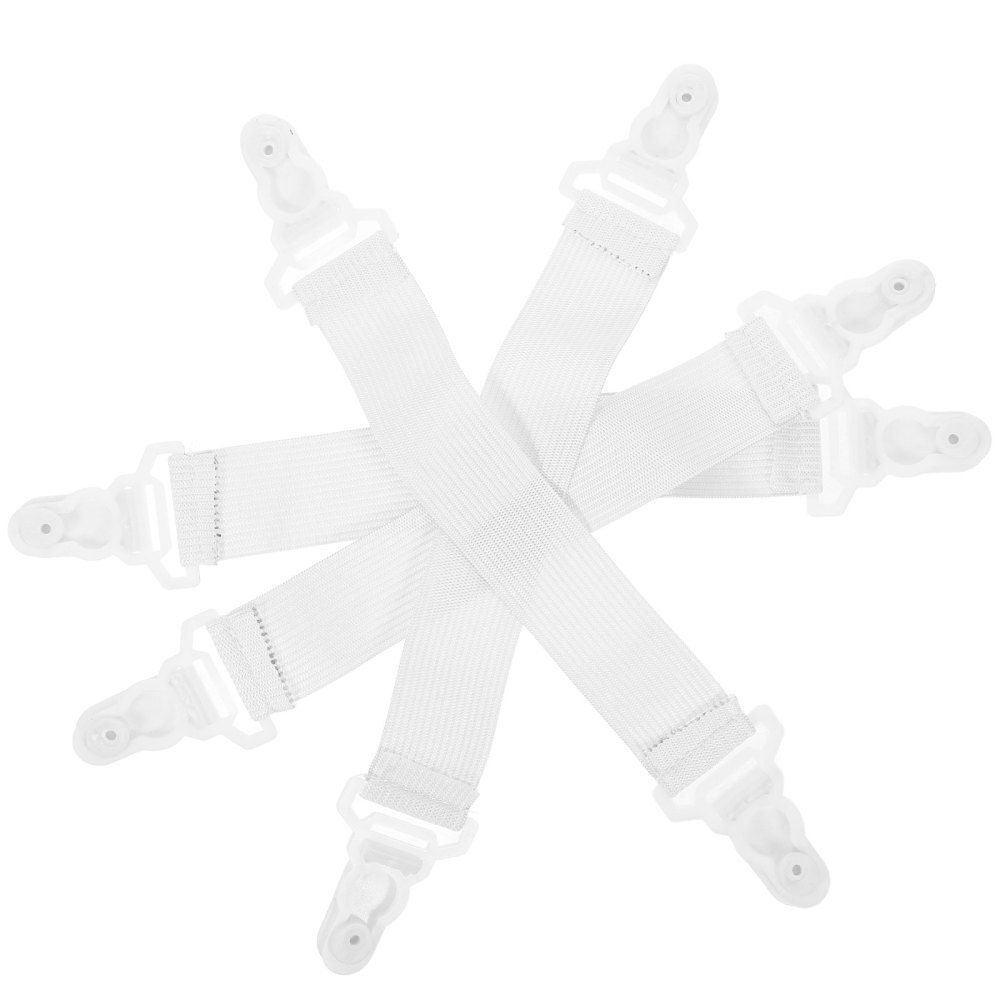 4 Pcs Topper Hook Sheet Fasteners for Corners Bed Grippers with Clasp