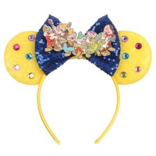 Seven Dwarfs Snow White Minnie Headband with Rhinestones