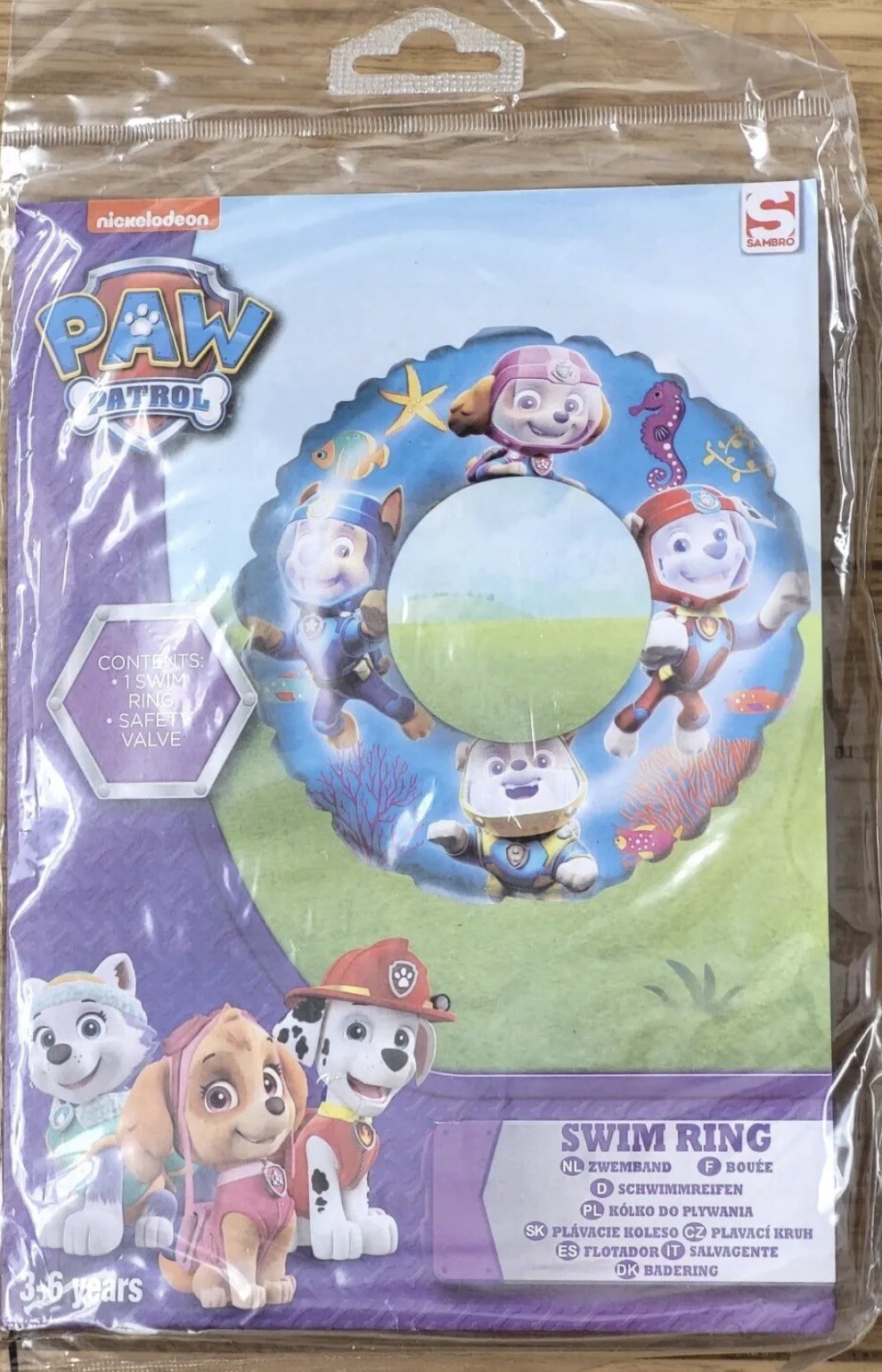 Paw Patrol Inflatable Swim/Swimming Ring for Kids/Children's.