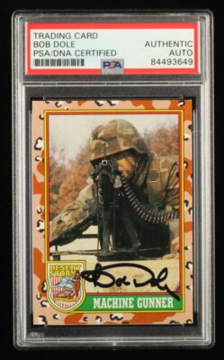 Bob Dole Signed 1991 Desert Storm Coalition for Peace Australia #73 PSA
