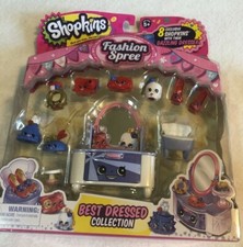 SHOPKINS FASHION SPREE BEST DRESSED COLLECTION 8 EXCLUSIVE SHOPKINS WITH DRESSER