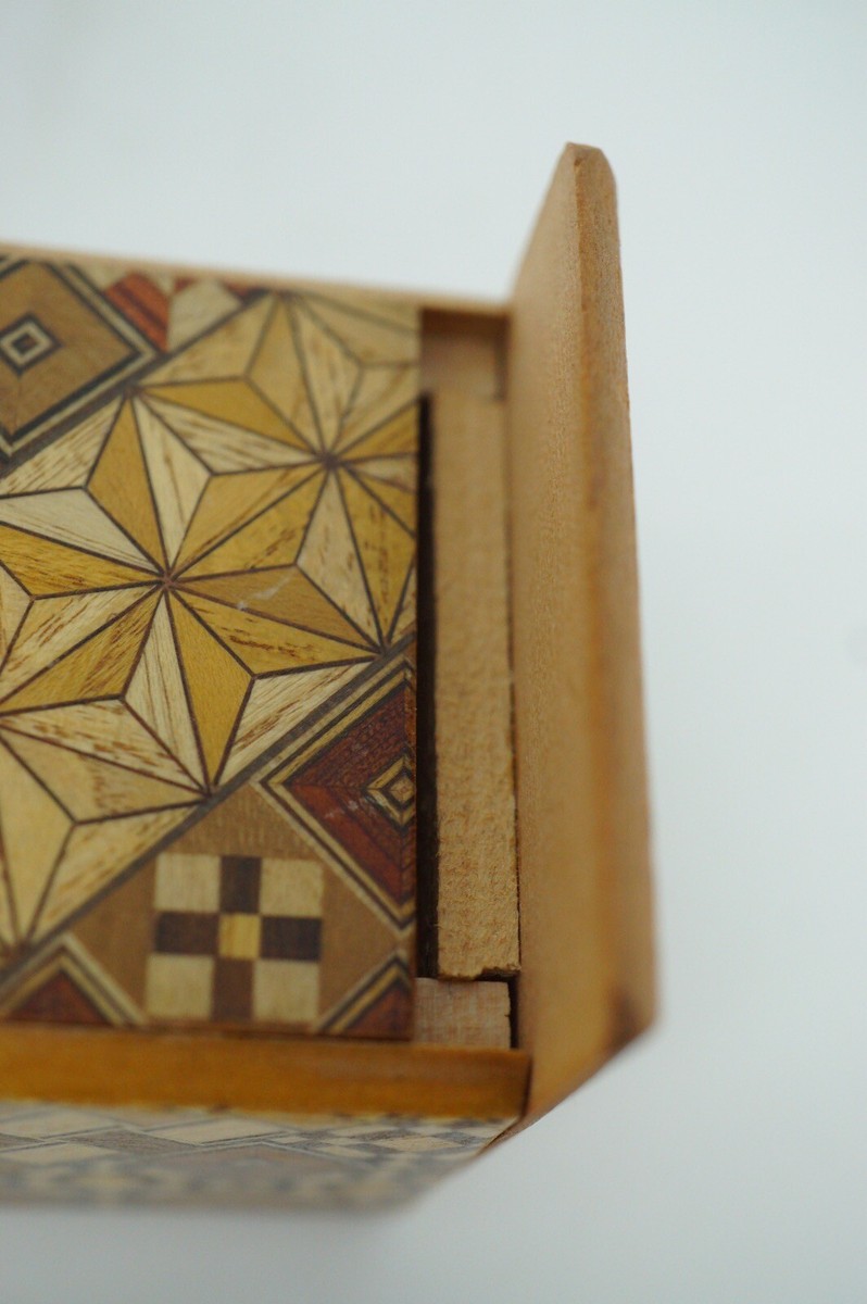 Japanese Wooden Riddle Box Himitsu Bako Original from Kyoto