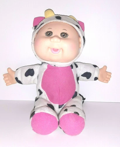 Cabbage Patch Kids 10" Barnyard Friends Cuties Clara Cow Baby Doll Brown Eyes