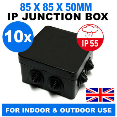 10X CCTV ABZWEIGDOSE AUSSEN WASSERDICHT IP55 ANSCHLUSSBOX FÜR AUSSEN DIY