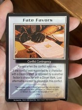 FATE FAVORS 1998 THE GREAT WAR BABYLON 5 CCG COLLECTORS CARD NEAR MINT