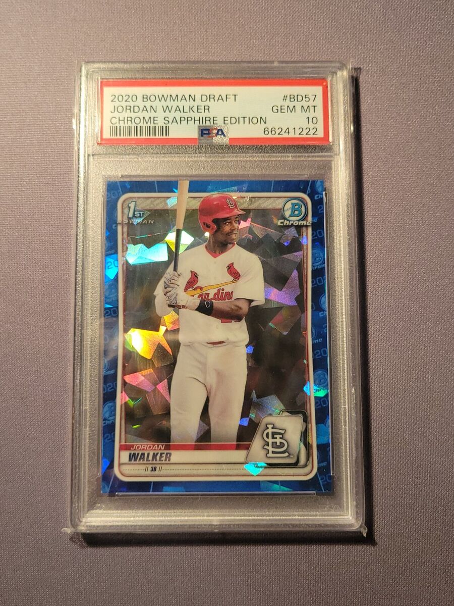 2020 Bowman Draft Jordan Walker RC Chrome Sapphire PSA 10 2020 Bowman Draft Jordan Walker RC Chrome Sapphire PSA 10