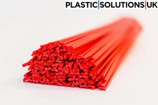 HDPE Plastic welding rods (4mm) red, triangle shape, pack of 20 rods