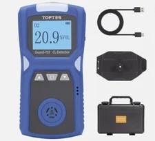 Portable Guard-722 O2 Detector, Rechargeable 120H, Triple Alarm, Certified Safe