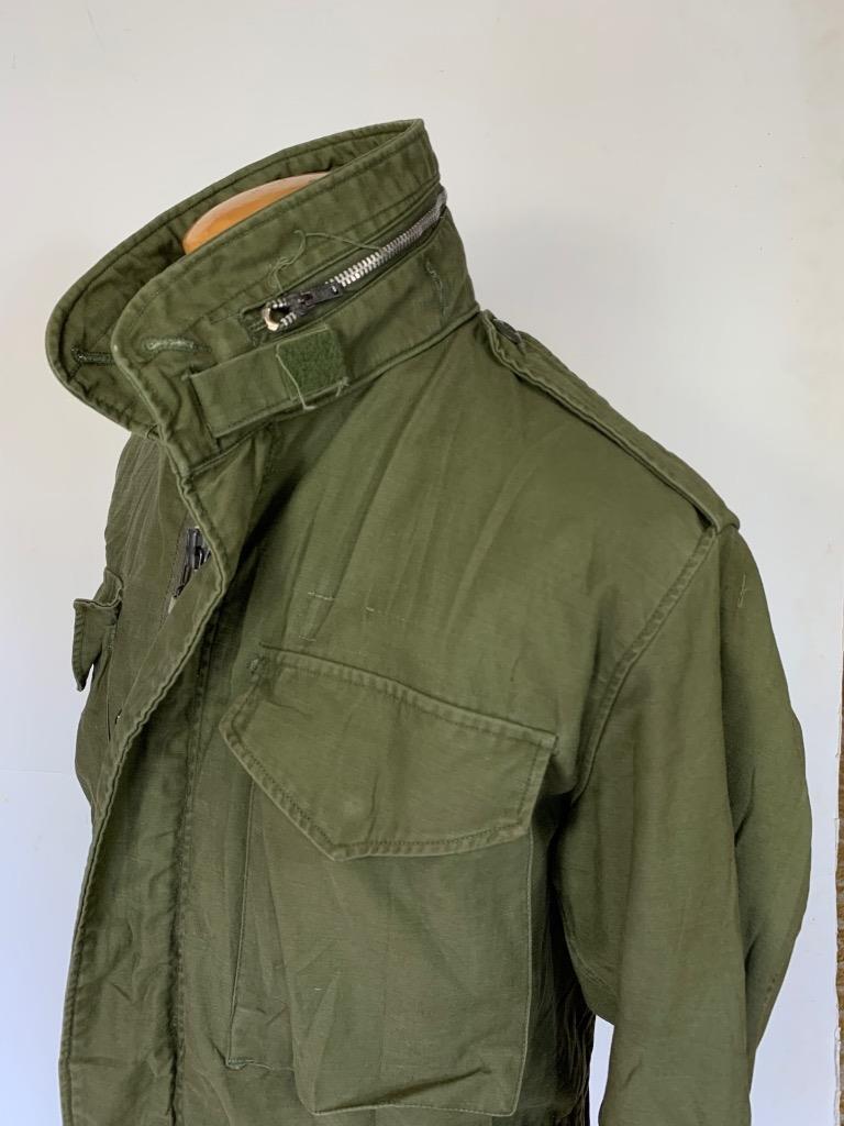 VINTAGE 60'S VIETNAM ERA M-65 US ARMY FIELD JACKET SM SILVER ZIP