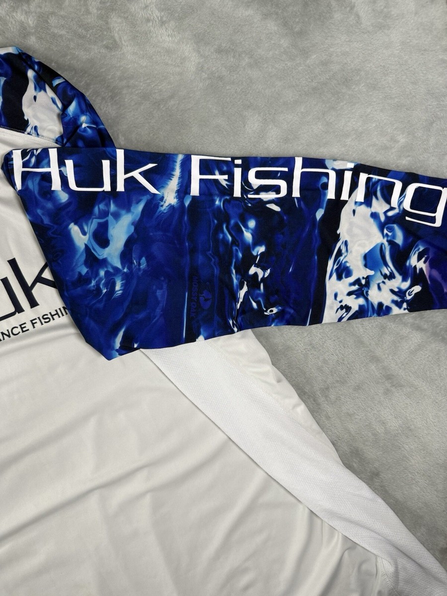 Chemise Huk Fishing Performance Homme – M – Bleu Mossy Oak Elements – Manches Longues