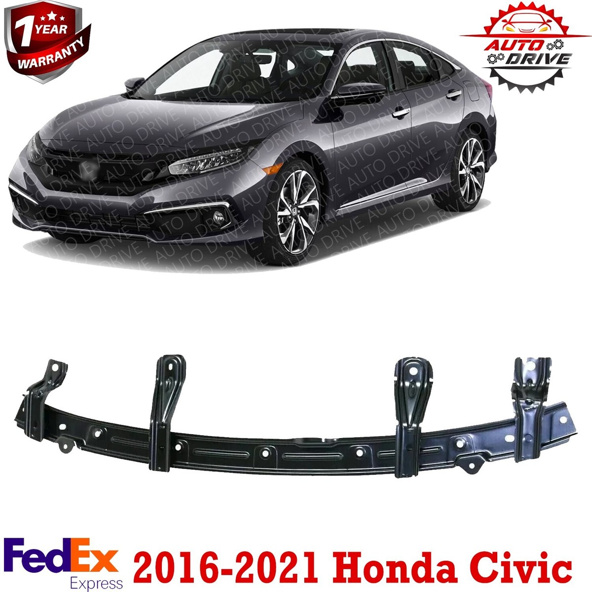 Front Bumper Cover Retainer For 2016-2021 Honda Civic HO1031105
