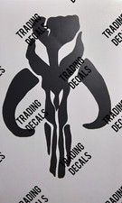 Bantha Skull Mandalorian Boba Fett Vinyl Die Cut Car Decal Sticker Din Grogu 