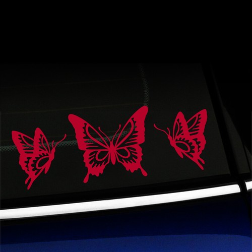 Butterfly Trio - Sticker Decal - You choose the color - Picture 14 of 26