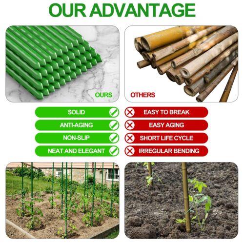Garden Stakes 60 inch 5ft Sturdy Plant Sticks/Support, Tomato Stakes, Pack of 50 - Picture 6 of 6